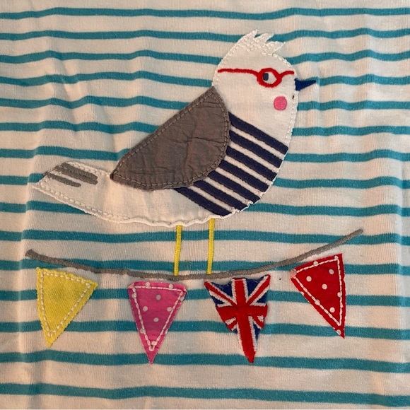 Mini Boden Bird Appliqué T-Shirt - Picture 2 of 4